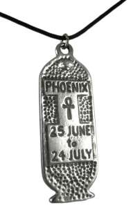 Egyptian Birth Sign Phoenix Pendant Necklace Jun July  