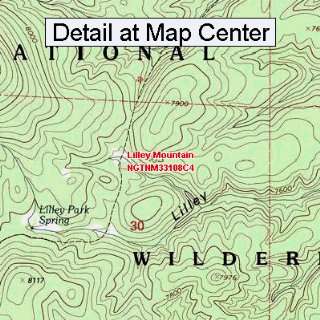  USGS Topographic Quadrangle Map   Lilley Mountain, New 