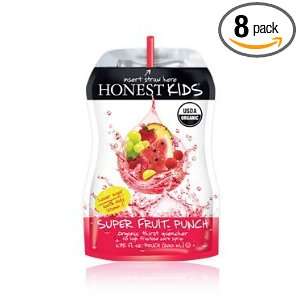 Honest Kids USDA Organic Super Fruit Punch 6.75 oz. Thirst Quenchers 8 
