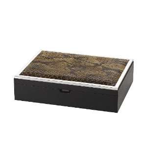  Thistle and Bee Python Print Leather Box