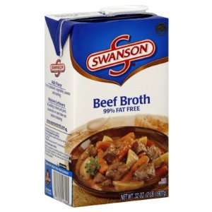SWANSON BEEF BROTH 32oz 3pack Grocery & Gourmet Food