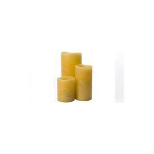  Beeswax Frosted Texture Flameless Candle with Timer 