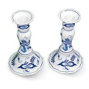  Blue Danube Pair Candlesticks