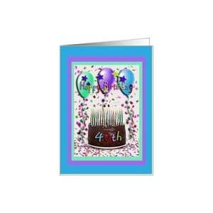    Happy Birthday, 40th, Chocolate Cake, Humor Card Toys & Games
