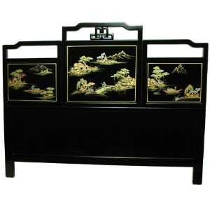  Asian Bed Bedroom Furniture   54 Ming Black Lacquer 