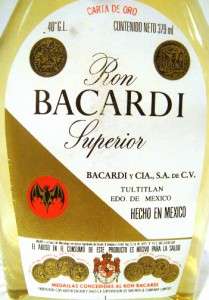Bacardi Rum Superior 379ml Old Edition   DISCONTINUED  