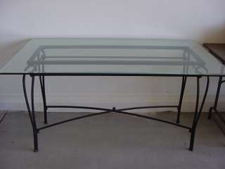 LARGE GLASS TOP TABLE   *Perfect* Dining or Office Desk  