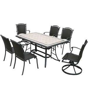  Tortuga Tuscan Lorne 7 Piece Dining Set with Swivel 