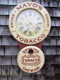 Antique Mayos Tobacco Advertising Wall Clock by Baird  