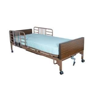 Drive Medical Half Length Bed Rail, Tool Free Adjustable Width, with 