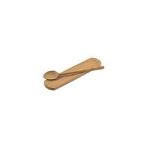 Berard Olive Wood Set of Spoon Rest and Spoon   12.5 x 2 x 