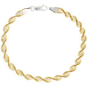  Sterling Silver Italian Twisted Herringbone Necklace Chain 