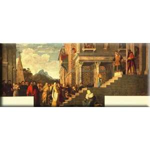   of the Virgin at the Temple 16x7 Streched Canvas Art by Titian