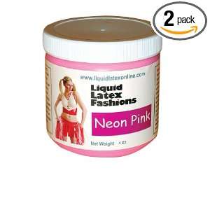 Liquid Latex Fashions Ammonia Free Body Paint, Neon Pink, 4 Ounce Jars 