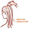   through the length of your damp hair. Do not rub into scalp