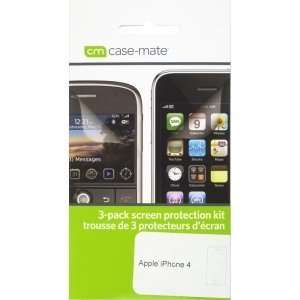  Case Mate For Iphone 4 Screen Protector 3 Pack Clear  