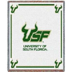  University of South Florida Logo Jacquard Woven Throw   70 