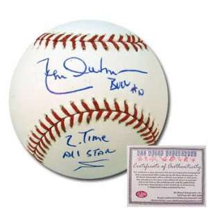  Leon Durham Autographed Baseball with 2x All Star 