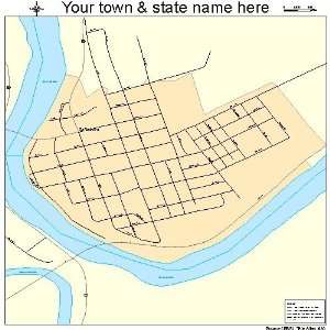  Street & Road Map of Saltsburg, Pennsylvania PA   Printed 