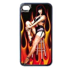  betty page fire iphone case for iphone 4 and 4s black 