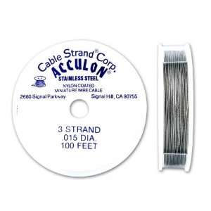 Acculon/Tigertail .015 100FT Clear Arts, Crafts & Sewing