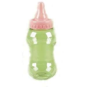  One Large Pastel Pink Plastic Baby Bottle Container 