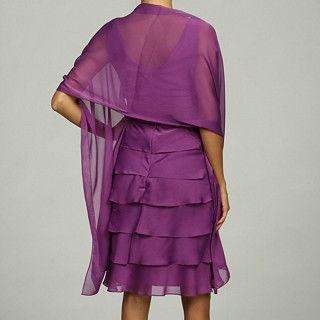 NWT Patra Iridescent Chiffon Tiered Ruffle Sheath Dress with Wrap size 