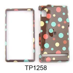  CELL PHONE CASE COVER FOR MOTOROLA DROID A855 POLKA DOTS 