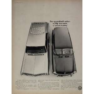   VW Squareback Sedan Ad   Original Print Advertising