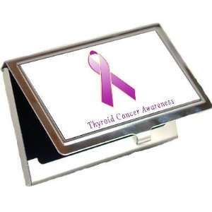  Thyroid Cancer Awareness Ribbon Business Card Holder 
