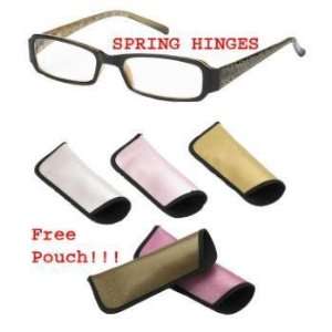   Hinge Reader Reading Glasses with Pouch Case Pack 25 