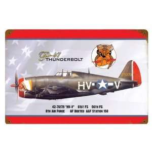  P 47 Thunderbolt Aircraft Metal Sign