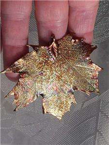 AWESOME MAPLE LEAF Gold & Silver & Copper Dip PENDANT Real 
