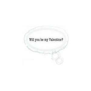  23 Be My Valentine Thought Bubble   Mylar Balloon Foil 