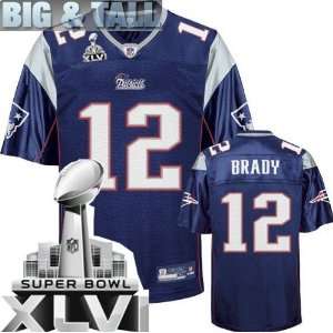 Big & Tall Gear   NFL Authentic Jerseys New England Patriots #12 Tom 