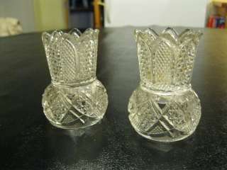 Antique Croke & Thome Pressed Glass Toothpick Holder  