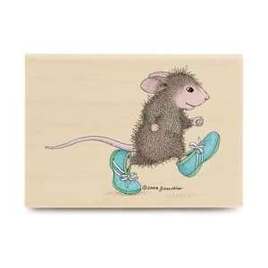  House Mouse Mounted Rubber Stamp Big Foot