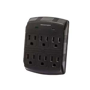  6 Outlet Power Surge Protector Wall Tap w/ Power Shut Down 