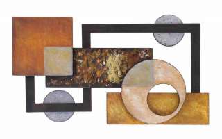 Abstract Geometrical Shapes Metal Wall Sculpture 758647348251  
