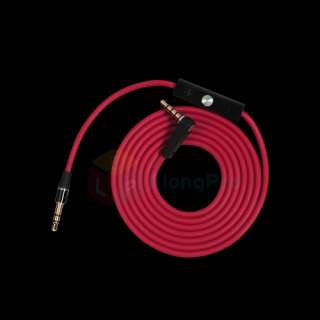 Red Control Talk Mic Cable Wire cord for Monster Beats by Dr.Dre 