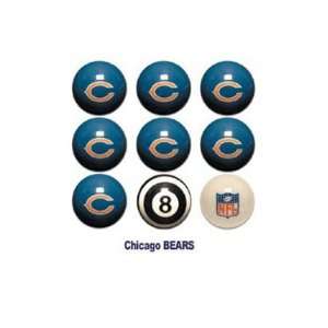  Chicago Bears Billiards Ball Set(7 Team, 1 Cue,1 ~ 8 Ball 
