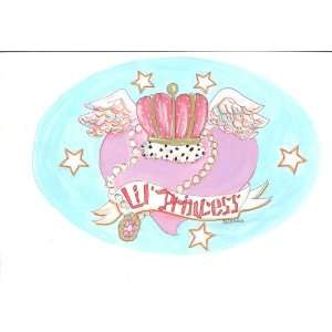  The Kids Room Lil Princess with Pink Heart Oval Wall 