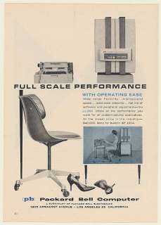 1962 Packard Bell PB 250 Computer Full Scale Performance Print Ad 