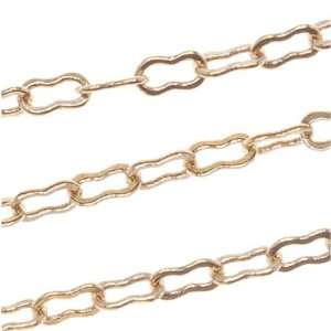  Antiqued 22K Gold Plated Krinkle Chain 2mm Bulk By The 