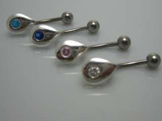 Closeout Lot of 3 Fancy Belly Rings BX043  