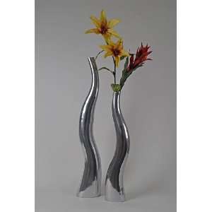  Alum Tall Wiggly Vases Set