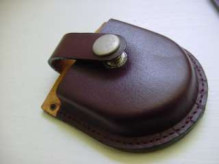 Brown Gen. Leather Pocket Watch Case / Holder Belt Loop  