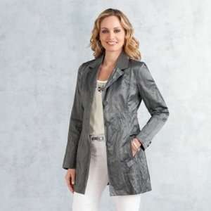  TravelSmith Womens Metallic City Jacket Beige M 