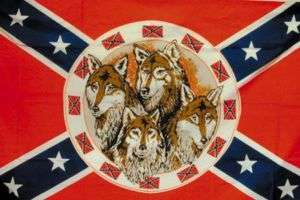 REBEL WOLF 3 X 5 FLAG banner decorate novelty southern  