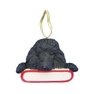    Personalizable Black Poodle Christmas Ornament